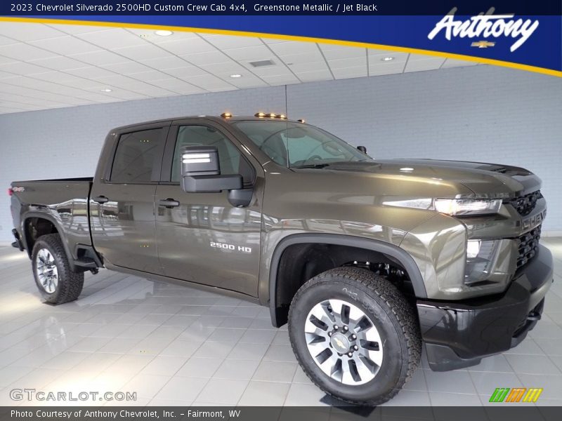 Greenstone Metallic / Jet Black 2023 Chevrolet Silverado 2500HD Custom Crew Cab 4x4