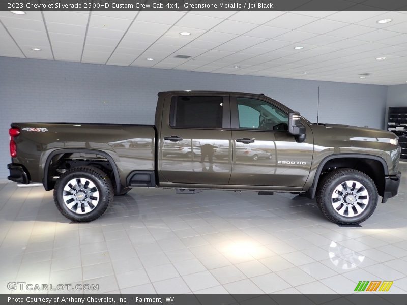 Greenstone Metallic / Jet Black 2023 Chevrolet Silverado 2500HD Custom Crew Cab 4x4