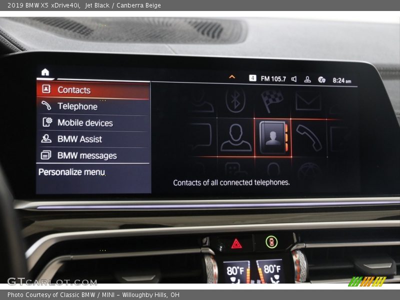 Jet Black / Canberra Beige 2019 BMW X5 xDrive40i