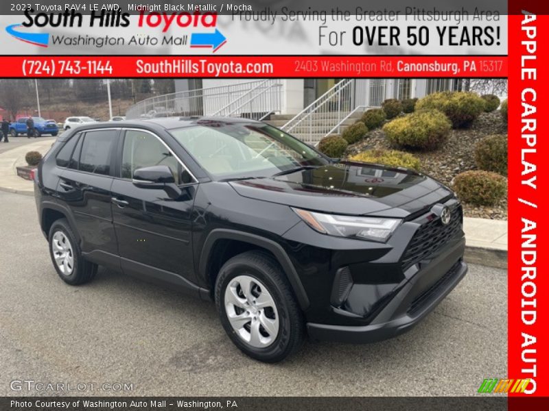 Midnight Black Metallic / Mocha 2023 Toyota RAV4 LE AWD