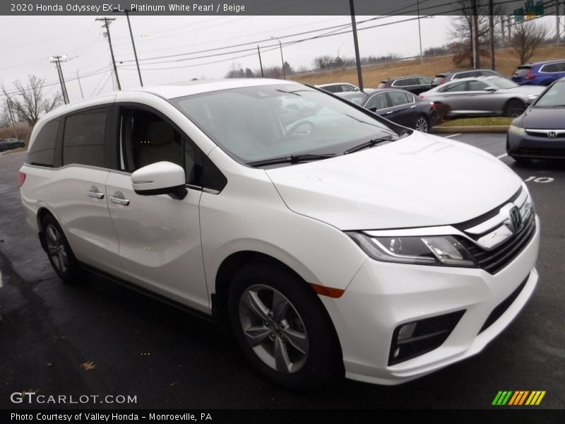 Platinum White Pearl / Beige 2020 Honda Odyssey EX-L