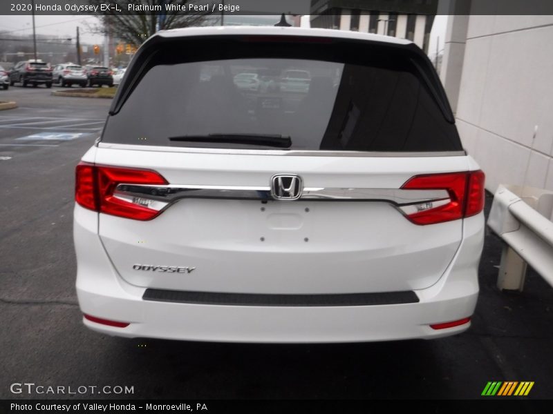 Platinum White Pearl / Beige 2020 Honda Odyssey EX-L