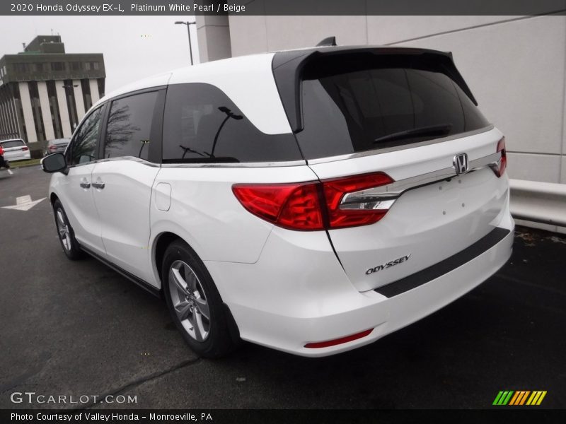 Platinum White Pearl / Beige 2020 Honda Odyssey EX-L