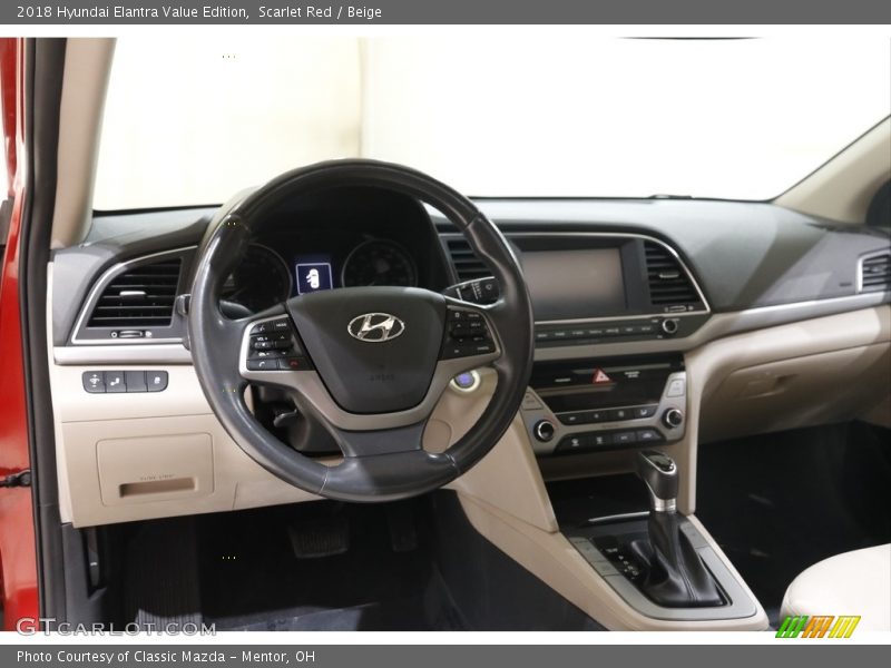 Scarlet Red / Beige 2018 Hyundai Elantra Value Edition