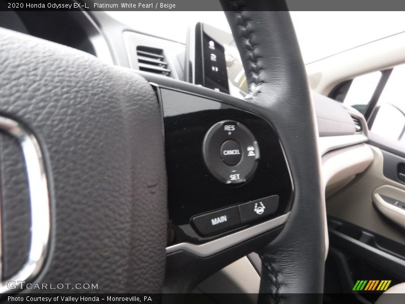 Platinum White Pearl / Beige 2020 Honda Odyssey EX-L