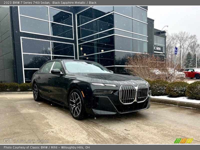 Black Sapphire Metallic / Black 2023 BMW 7 Series 740i Sedan