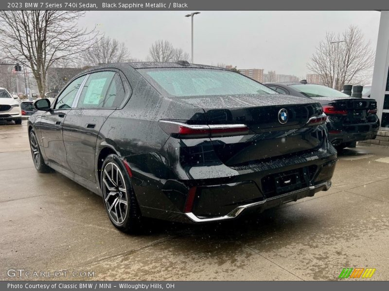 Black Sapphire Metallic / Black 2023 BMW 7 Series 740i Sedan