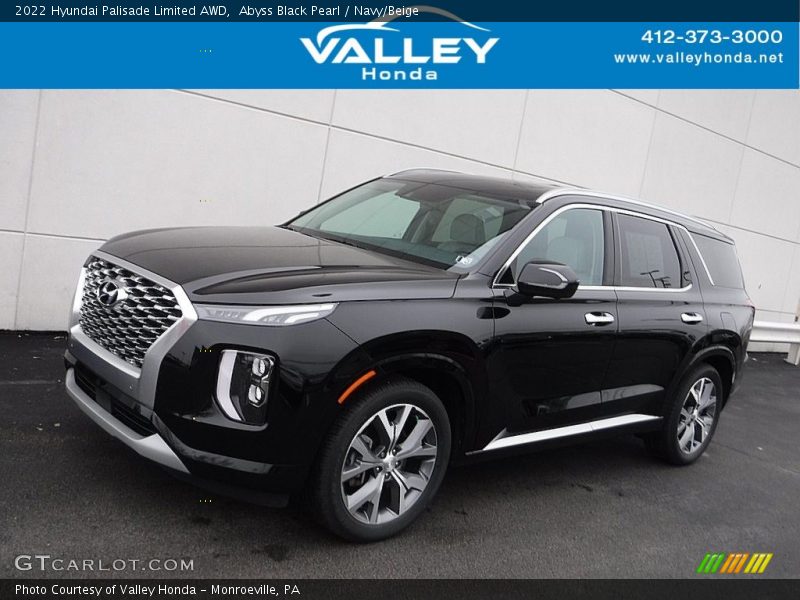 Abyss Black Pearl / Navy/Beige 2022 Hyundai Palisade Limited AWD