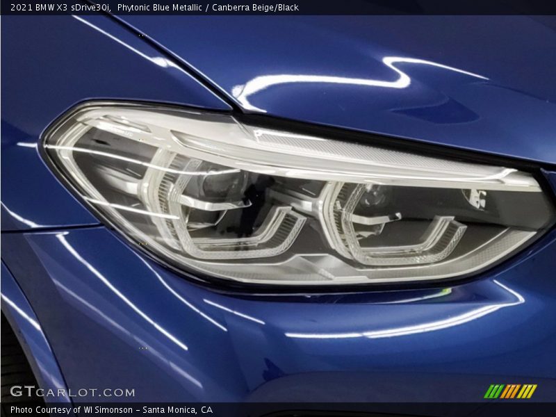 Phytonic Blue Metallic / Canberra Beige/Black 2021 BMW X3 sDrive30i