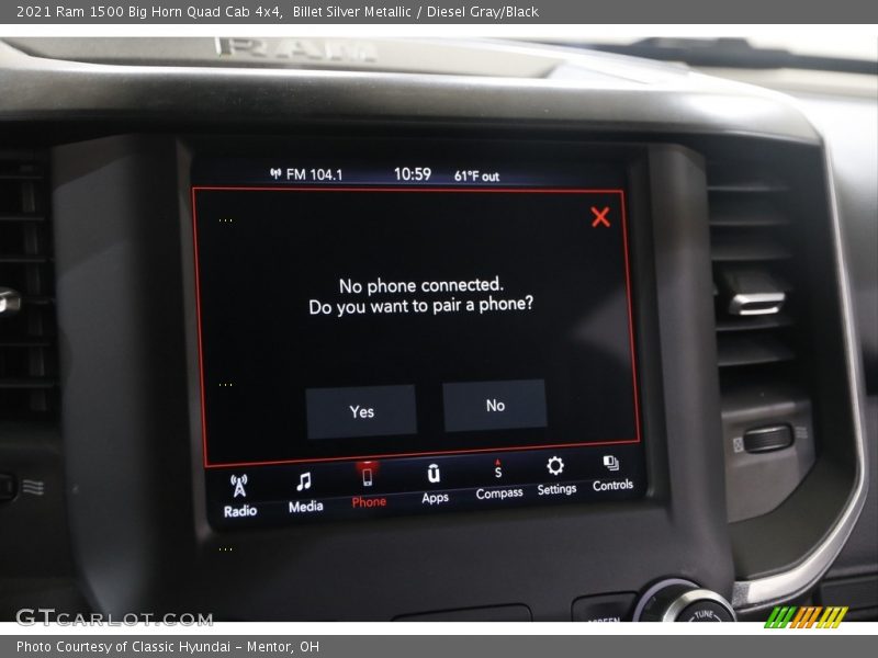 Billet Silver Metallic / Diesel Gray/Black 2021 Ram 1500 Big Horn Quad Cab 4x4