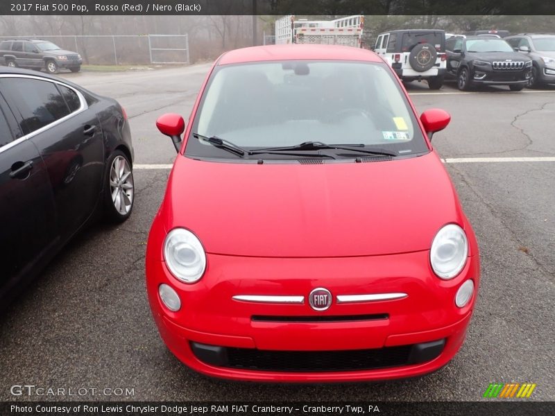 Rosso (Red) / Nero (Black) 2017 Fiat 500 Pop