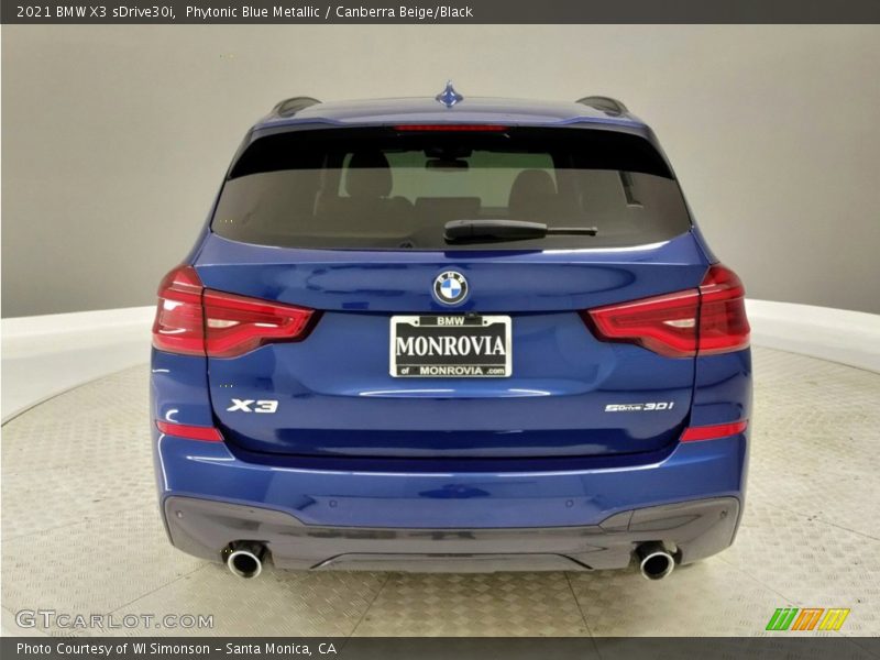 Phytonic Blue Metallic / Canberra Beige/Black 2021 BMW X3 sDrive30i