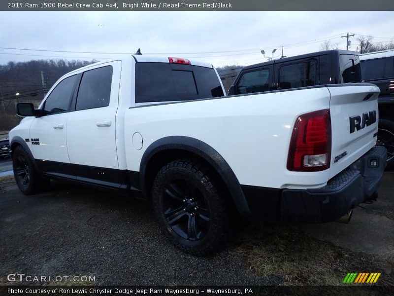 Bright White / Rebel Theme Red/Black 2015 Ram 1500 Rebel Crew Cab 4x4