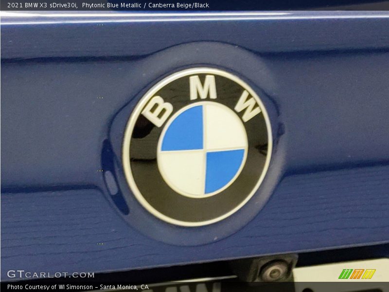 Phytonic Blue Metallic / Canberra Beige/Black 2021 BMW X3 sDrive30i