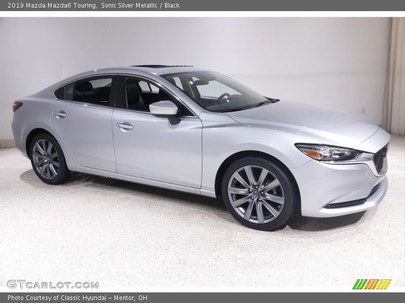 Sonic Silver Metallic / Black 2019 Mazda Mazda6 Touring