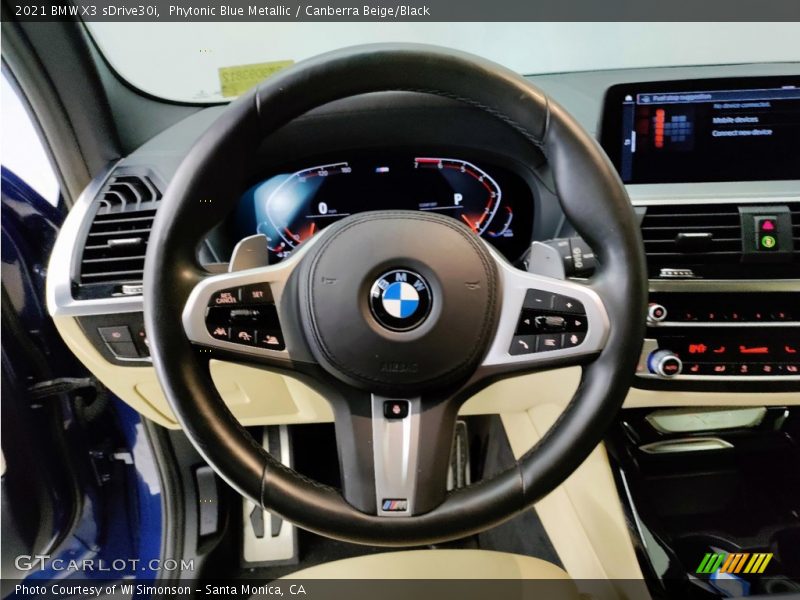 Phytonic Blue Metallic / Canberra Beige/Black 2021 BMW X3 sDrive30i