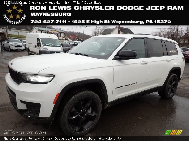 Bright White / Global Black 2023 Jeep Grand Cherokee L Altitude 4x4