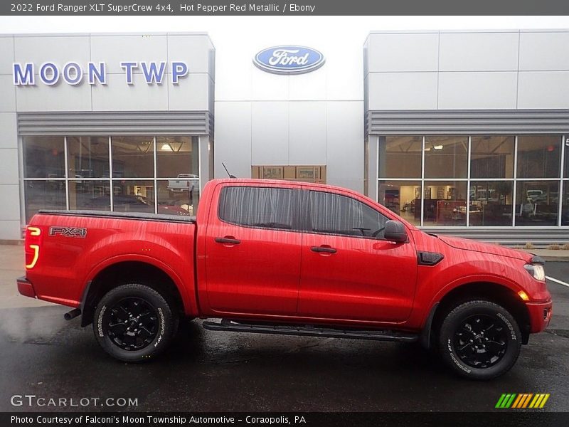 Hot Pepper Red Metallic / Ebony 2022 Ford Ranger XLT SuperCrew 4x4
