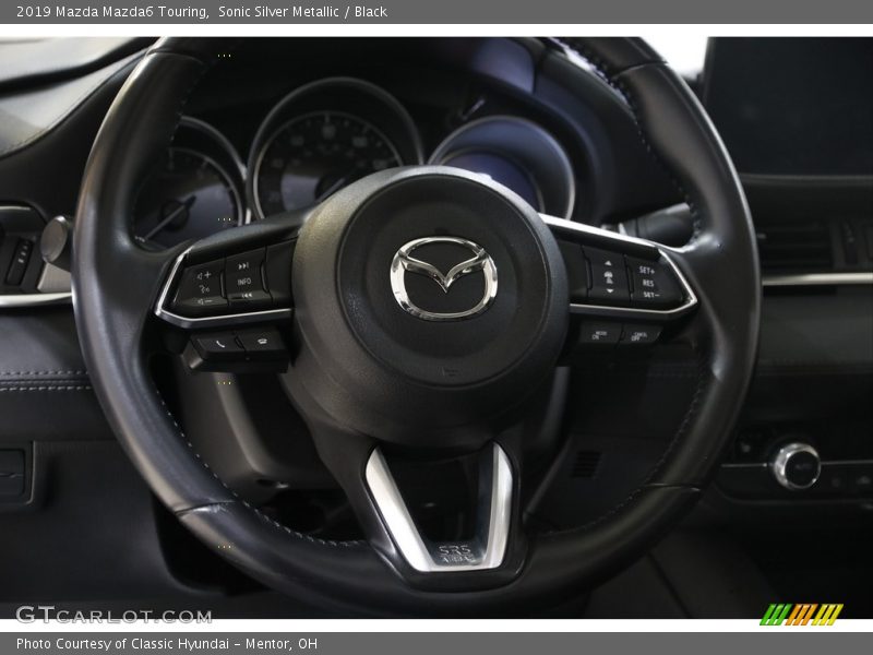 Sonic Silver Metallic / Black 2019 Mazda Mazda6 Touring