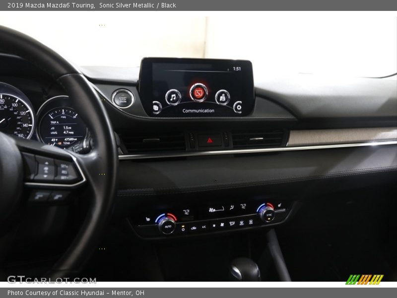 Sonic Silver Metallic / Black 2019 Mazda Mazda6 Touring