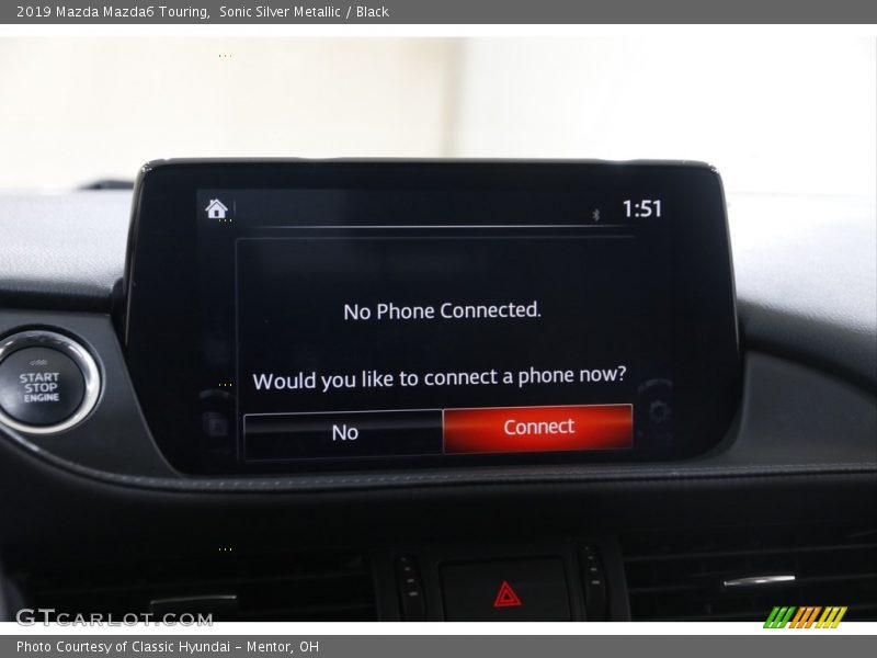 Sonic Silver Metallic / Black 2019 Mazda Mazda6 Touring