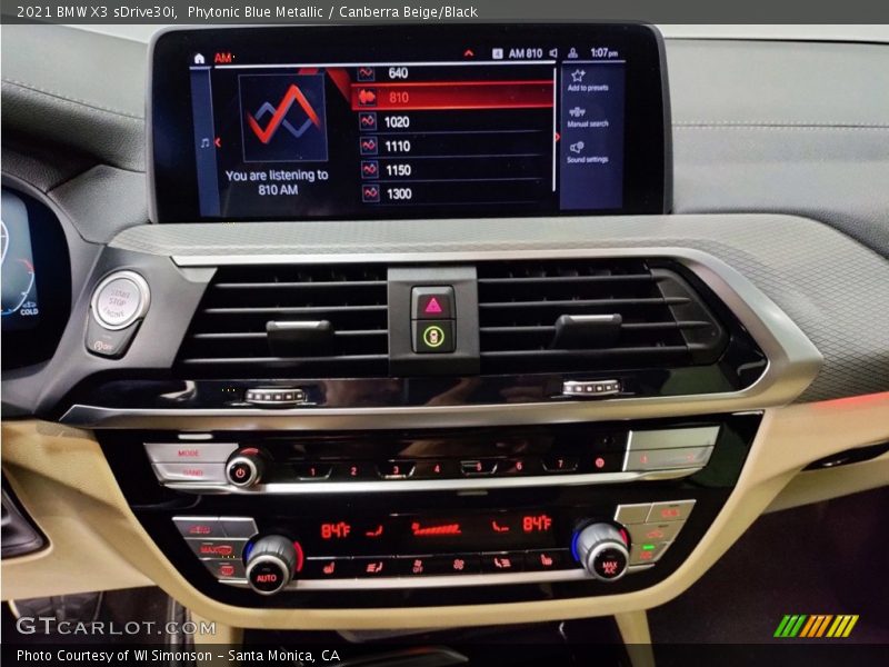 Phytonic Blue Metallic / Canberra Beige/Black 2021 BMW X3 sDrive30i