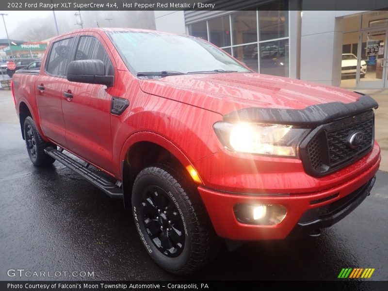 Hot Pepper Red Metallic / Ebony 2022 Ford Ranger XLT SuperCrew 4x4
