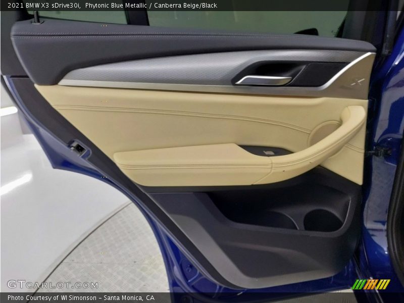 Phytonic Blue Metallic / Canberra Beige/Black 2021 BMW X3 sDrive30i