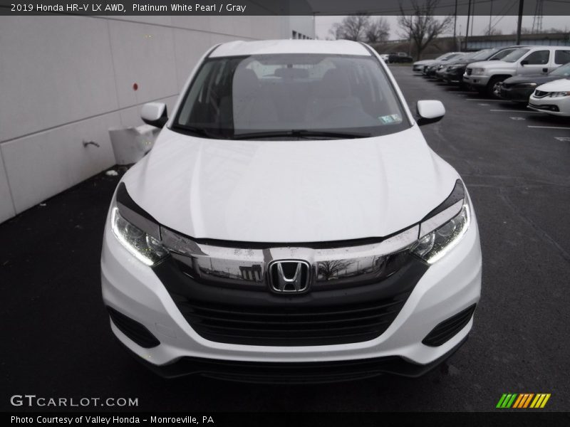 Platinum White Pearl / Gray 2019 Honda HR-V LX AWD