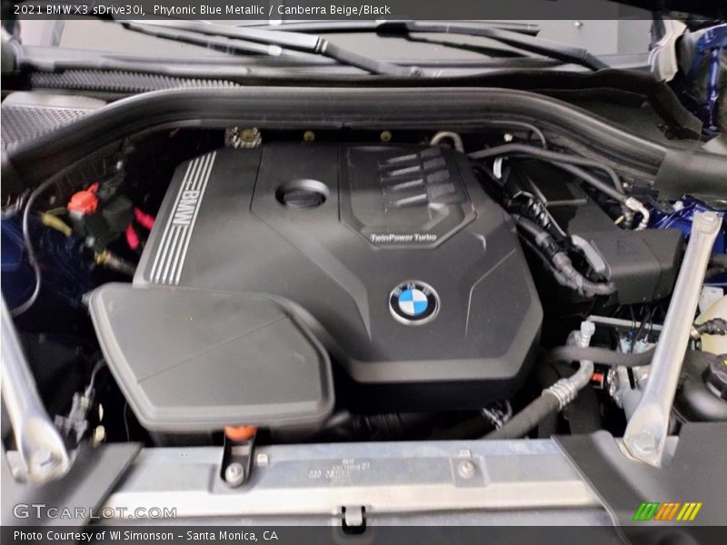 Phytonic Blue Metallic / Canberra Beige/Black 2021 BMW X3 sDrive30i