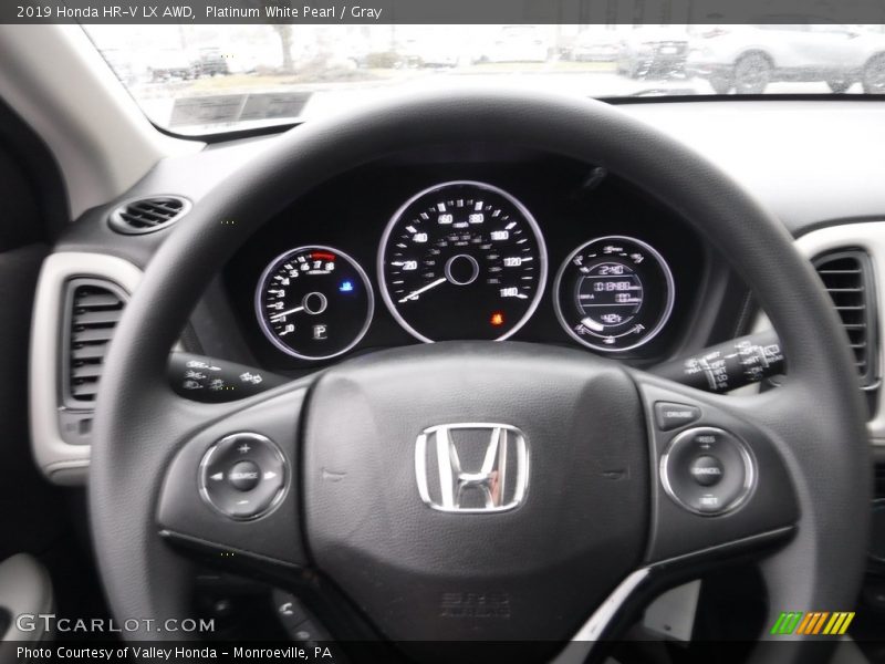 Platinum White Pearl / Gray 2019 Honda HR-V LX AWD