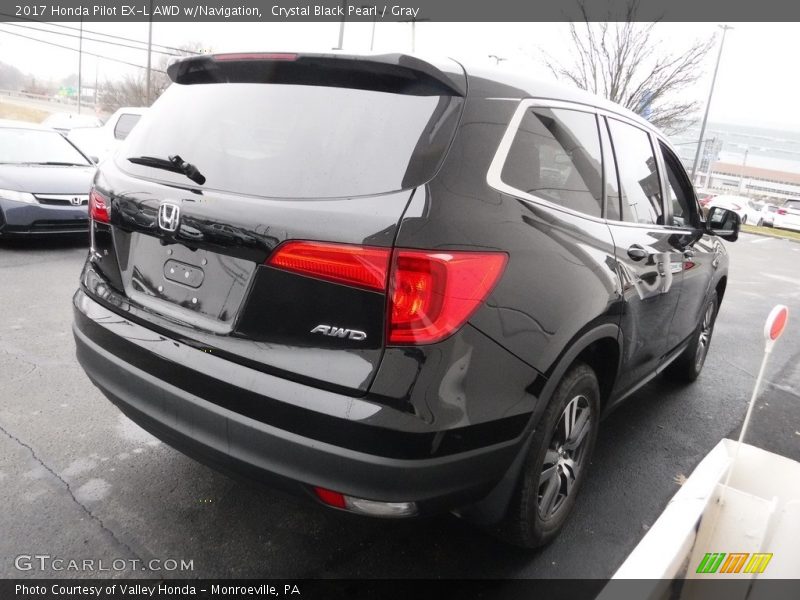 Crystal Black Pearl / Gray 2017 Honda Pilot EX-L AWD w/Navigation