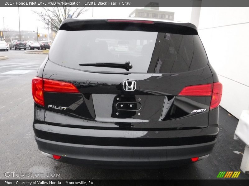 Crystal Black Pearl / Gray 2017 Honda Pilot EX-L AWD w/Navigation