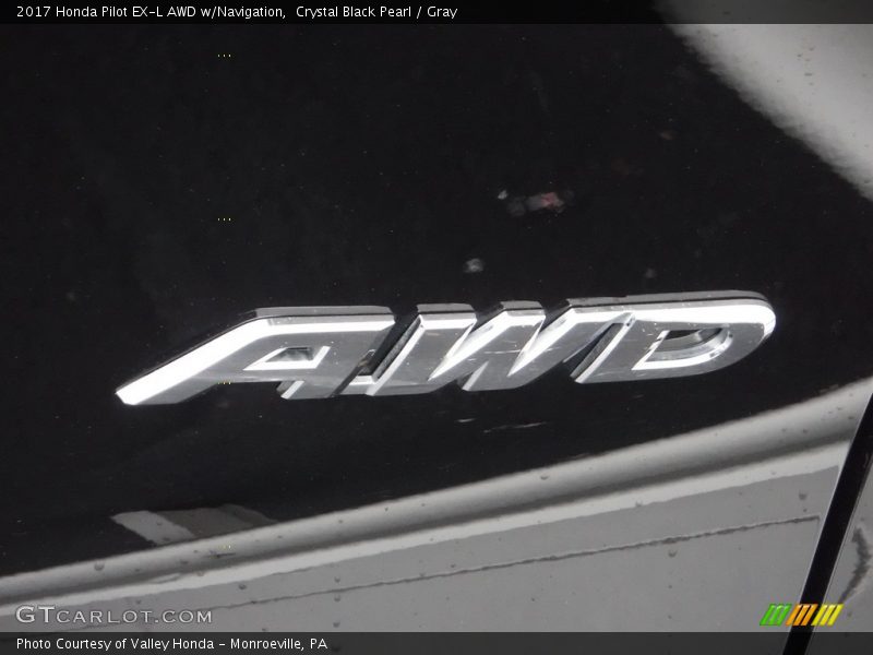Crystal Black Pearl / Gray 2017 Honda Pilot EX-L AWD w/Navigation
