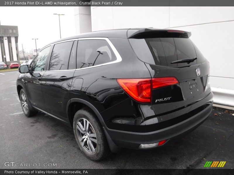 Crystal Black Pearl / Gray 2017 Honda Pilot EX-L AWD w/Navigation