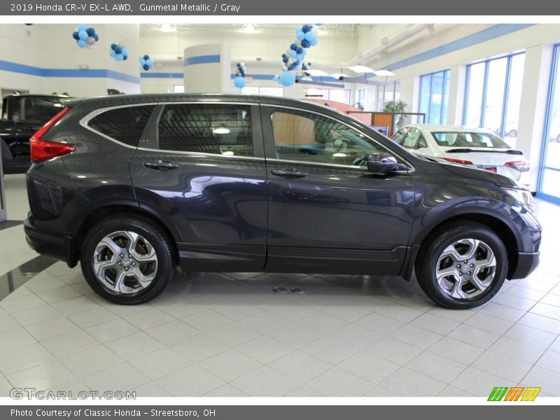 Gunmetal Metallic / Gray 2019 Honda CR-V EX-L AWD