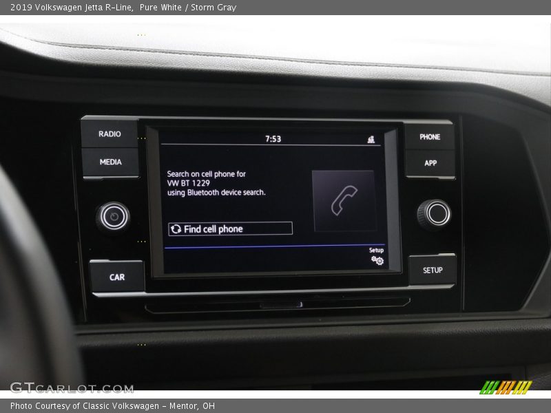 Pure White / Storm Gray 2019 Volkswagen Jetta R-Line