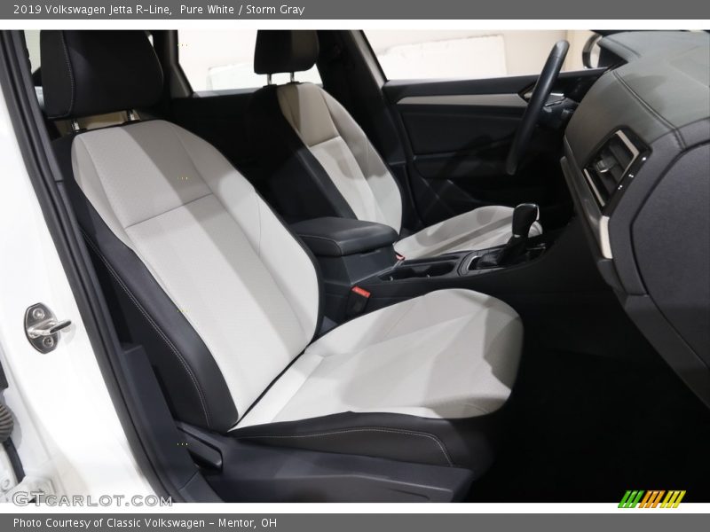 Pure White / Storm Gray 2019 Volkswagen Jetta R-Line