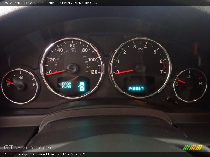 True Blue Pearl / Dark Slate Gray 2012 Jeep Liberty Jet 4x4