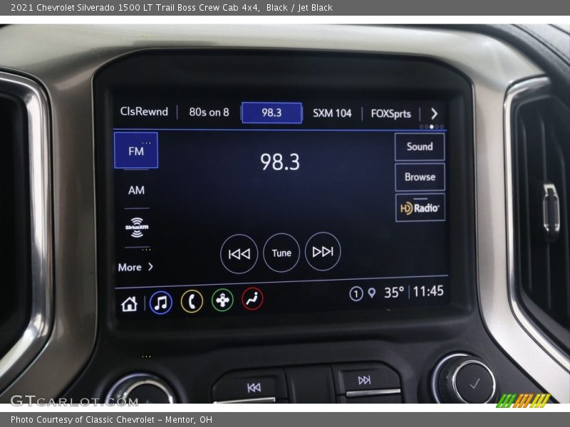 Black / Jet Black 2021 Chevrolet Silverado 1500 LT Trail Boss Crew Cab 4x4
