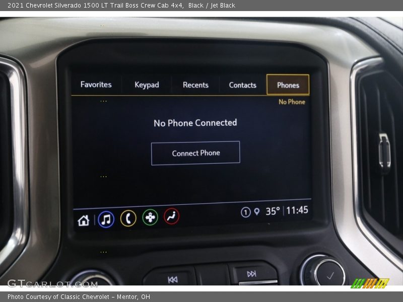Black / Jet Black 2021 Chevrolet Silverado 1500 LT Trail Boss Crew Cab 4x4