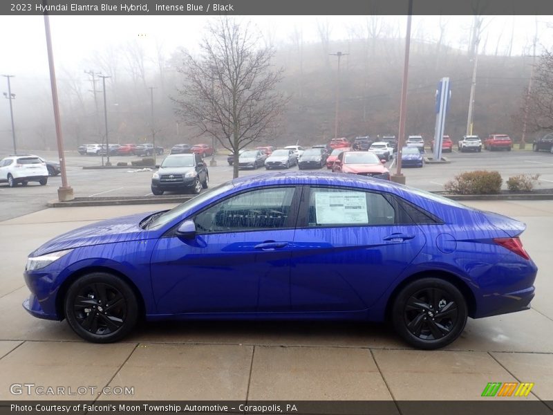 Intense Blue / Black 2023 Hyundai Elantra Blue Hybrid