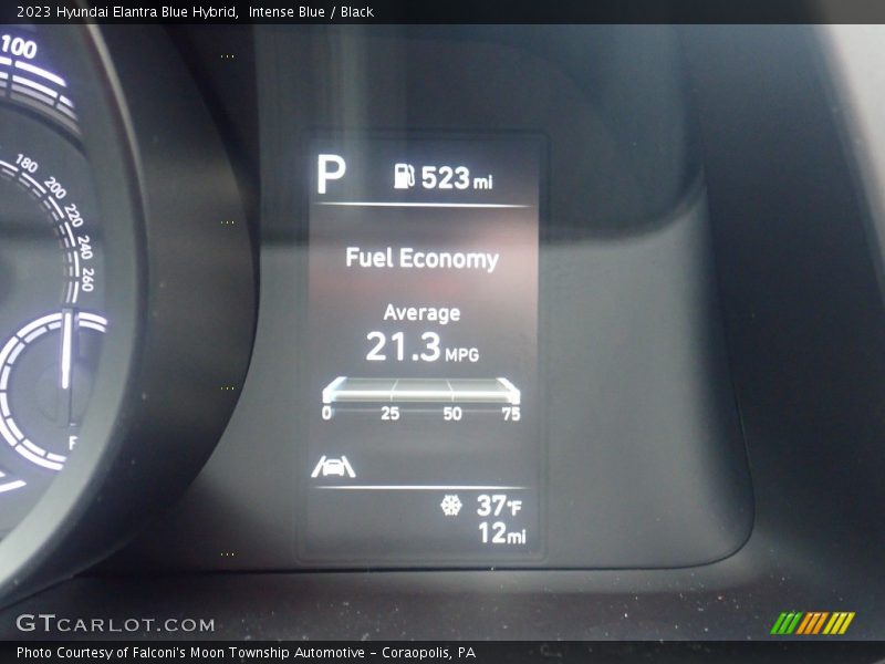 Intense Blue / Black 2023 Hyundai Elantra Blue Hybrid