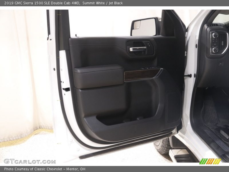 Summit White / Jet Black 2019 GMC Sierra 1500 SLE Double Cab 4WD