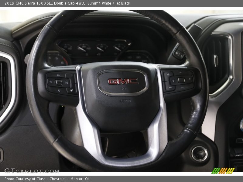 Summit White / Jet Black 2019 GMC Sierra 1500 SLE Double Cab 4WD