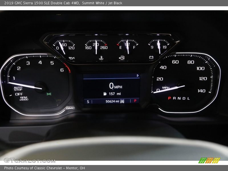 Summit White / Jet Black 2019 GMC Sierra 1500 SLE Double Cab 4WD