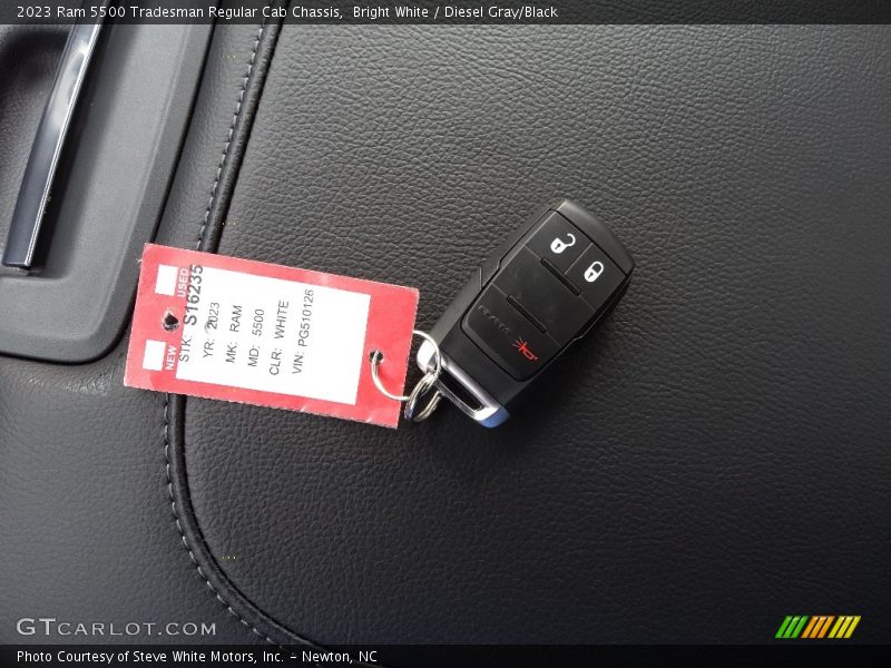 Bright White / Diesel Gray/Black 2023 Ram 5500 Tradesman Regular Cab Chassis