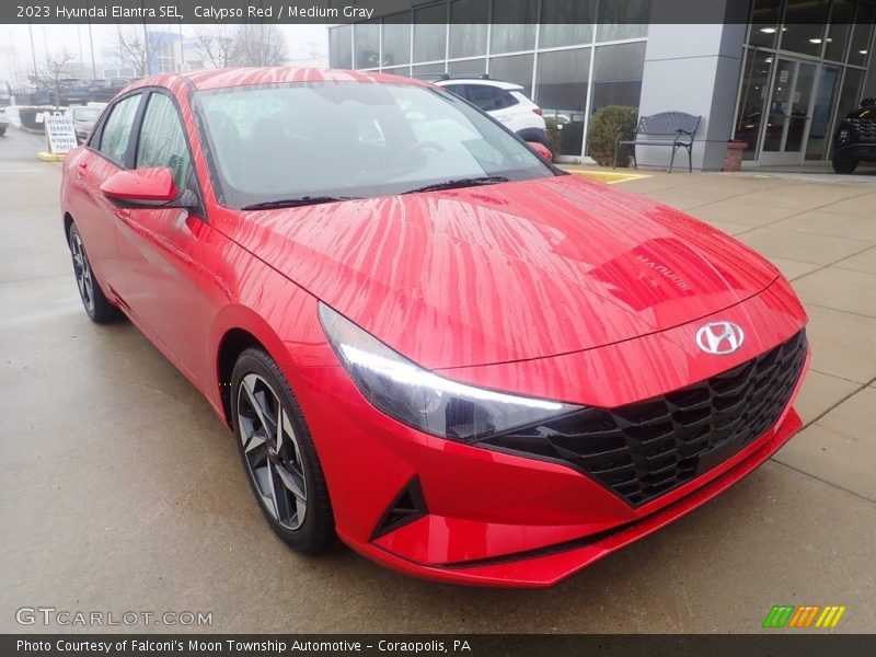 Calypso Red / Medium Gray 2023 Hyundai Elantra SEL