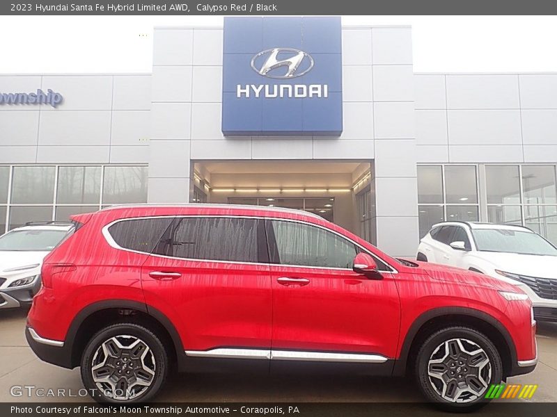 Calypso Red / Black 2023 Hyundai Santa Fe Hybrid Limited AWD