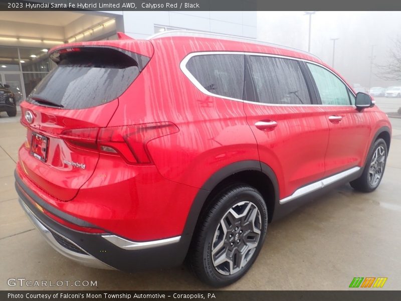 Calypso Red / Black 2023 Hyundai Santa Fe Hybrid Limited AWD